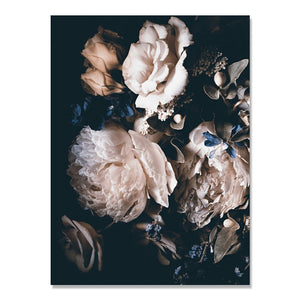 Peony Flower Nordic Poster Cuadros Decoration Salon Home Wall Pictures For Living Room Quadro Wall Art Canvas Painting Unframed