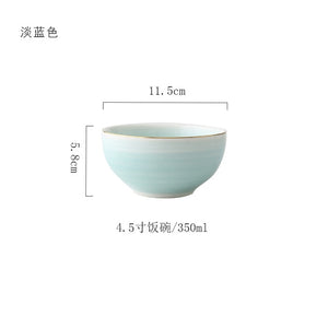 Pink And Blue Gold Ceramic Tableware Porcelain Plate Coffee Mug Cup Bowl Teapot Dish Table Elegant Party Decoration Dinner set