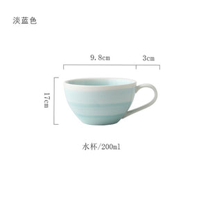 Pink And Blue Gold Ceramic Tableware Porcelain Plate Coffee Mug Cup Bowl Teapot Dish Table Elegant Party Decoration Dinner set