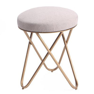 Nordic dressing stool fashion wrought iron stool fabric change shoe bench bedroom dressing table chair nail makeup stool