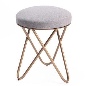 Nordic dressing stool fashion wrought iron stool fabric change shoe bench bedroom dressing table chair nail makeup stool