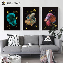 Load image into Gallery viewer, ART ZONE Goldfish Art Wall Poster Nordic Abstract Animal Spray Print Painting Home Living Room Decor Poster Unframed Painting