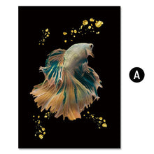 Load image into Gallery viewer, ART ZONE Goldfish Art Wall Poster Nordic Abstract Animal Spray Print Painting Home Living Room Decor Poster Unframed Painting