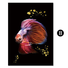 Load image into Gallery viewer, ART ZONE Goldfish Art Wall Poster Nordic Abstract Animal Spray Print Painting Home Living Room Decor Poster Unframed Painting