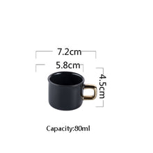 Load image into Gallery viewer, Creative American Phnom Penh Ceramic Black Gold Mug Vintage matte black mug high-end simple coffee cup office tea cup