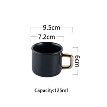 Load image into Gallery viewer, Creative American Phnom Penh Ceramic Black Gold Mug Vintage matte black mug high-end simple coffee cup office tea cup