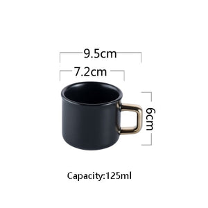 Creative American Phnom Penh Ceramic Black Gold Mug Vintage matte black mug high-end simple coffee cup office tea cup