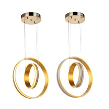 Load image into Gallery viewer, Gold Lustre Led Crystal Chandelier Lights circle rings Ceiling Chandeliers Light Lamparas Modern Hang lamp Luminaire Lampen