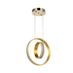 Gold Lustre Led Crystal Chandelier Lights circle rings Ceiling Chandeliers Light Lamparas Modern Hang lamp Luminaire Lampen