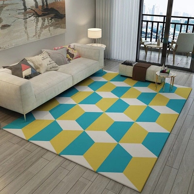 American Nordic Geometric Carpets For Living Room Home Bedroom Rugs Carpets Kids Room/Study/Dinning Area Rug Play Mat