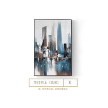 Load image into Gallery viewer, Abstract City Light In Night Wall Art Painting