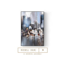 Load image into Gallery viewer, Abstract City Light In Night Wall Art Painting