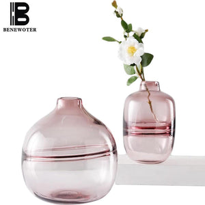 Modern Simple Transparent Glass Vase Hydroponics Vases Arrangement Dried Flower Container Creative Wedding Ornaments Home Decor