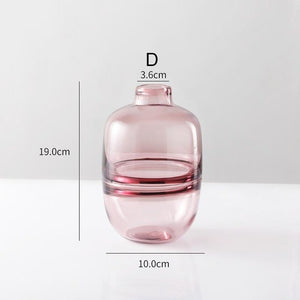 Modern Simple Transparent Glass Vase Hydroponics Vases Arrangement Dried Flower Container Creative Wedding Ornaments Home Decor