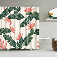 Load image into Gallery viewer, Papa&amp;Mima Nordic style Leaves printed Waterproof Shower Curtains Polyester Bathroom Curtains With Hooks Decorative Bathtub