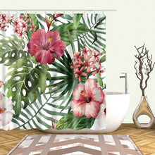 Load image into Gallery viewer, Papa&amp;Mima Nordic style Leaves printed Waterproof Shower Curtains Polyester Bathroom Curtains With Hooks Decorative Bathtub