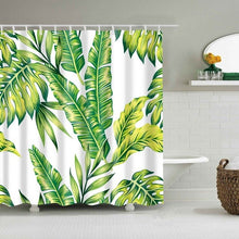 Load image into Gallery viewer, Papa&amp;Mima Nordic style Leaves printed Waterproof Shower Curtains Polyester Bathroom Curtains With Hooks Decorative Bathtub