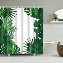 Load image into Gallery viewer, Papa&amp;Mima Nordic style Leaves printed Waterproof Shower Curtains Polyester Bathroom Curtains With Hooks Decorative Bathtub