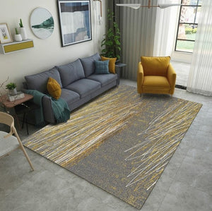 Nordic Abstract Living Room Carpet Home Bedroom Carpet Sofa Coffee Table Rug Art Study Room Floor Mat Crystal Velvet Rugs