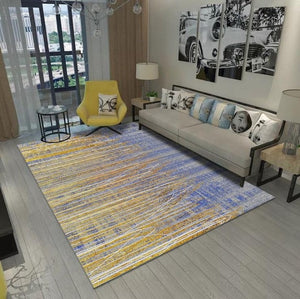 Nordic Abstract Living Room Carpet Home Bedroom Carpet Sofa Coffee Table Rug Art Study Room Floor Mat Crystal Velvet Rugs