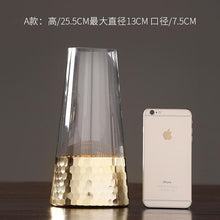 Load image into Gallery viewer, Modern Minimalist Luxury Glass Vase with Gold Accent for Modern Home Decoration