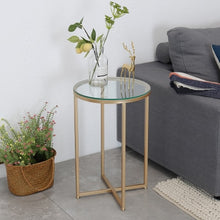 Load image into Gallery viewer, Nordic Gold metal bedside table Marble desktop side table flower modern living room sofa side tables furniture coffee table