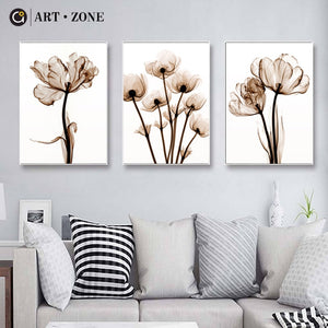 Lotus Flower Canvas Painting Chinese Ink Ink Painting Wall Art Print Poster Living Room Home Decor Flower Plant Poster