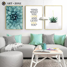 Load image into Gallery viewer, ART ZONE Canvas Paintings Plant Painting Nordic Modern Wall Art Poster Bedroom Living Room Art Frameless Decor Painting