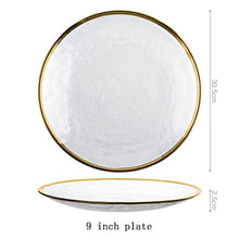 Load image into Gallery viewer, European Phnom Penh hammer pattern glass bowl Western steak plate home rice bowl creative latest