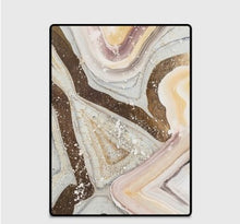 Load image into Gallery viewer, Fashion Nordic style Gold Abstract lines carpet Stone pattern Bedroom living room crystal velvet mat plush big size non-slip rug