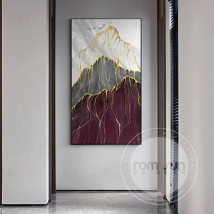 Chinese Style Moutain in Sunshine Canvas Painting Abstract Art Wall Picture For Living Room Modern Home Decor Poster n Print