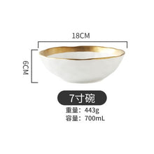 Load image into Gallery viewer, Ceramic Plate dish set Black Tableware Set Porcelain Service plate Kitchen Appliances Kitchen Supplie Rice Soup Bowl Dinnerware