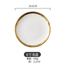 Load image into Gallery viewer, Ceramic Plate dish set Black Tableware Set Porcelain Service plate Kitchen Appliances Kitchen Supplie Rice Soup Bowl Dinnerware