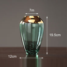 Load image into Gallery viewer, Modern luxury glass vases Grey/green terrarium glass containers furnishing crafts flower vase for weddings home decoration