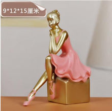 Load image into Gallery viewer, Ballerina statue, creative arts and crafts, figure statue, resin home furnishing articles