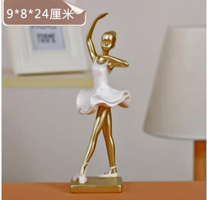 Ballerina statue, creative arts and crafts, figure statue, resin home furnishing articles