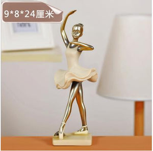 Ballerina statue, creative arts and crafts, figure statue, resin home furnishing articles