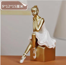 Load image into Gallery viewer, Ballerina statue, creative arts and crafts, figure statue, resin home furnishing articles