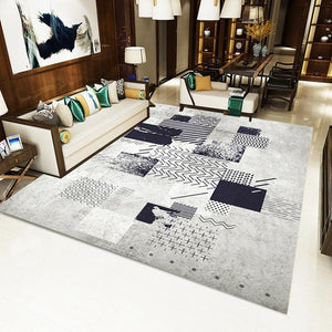 Miracille Geometric Modern Carpets For Living Room Home Nordic Bedside Bedroom Blanket Area Rug Soft Study Room Floor Rug