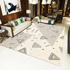 Miracille Geometric Modern Carpets For Living Room Home Nordic Bedside Bedroom Blanket Area Rug Soft Study Room Floor Rug