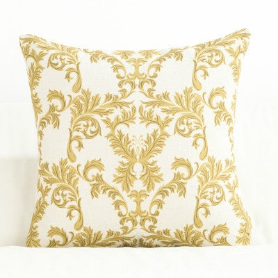 Cushion Cover Decorative Pillow Case Black Golden Flora Feather Geometric Print sofa Modern Decoration Coussin