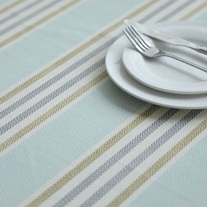 Tablecloth Table Cover Fabric Mat Nordic Style Simple Classical Yarn Dyed Stripe Modern French Style Home Party Deco