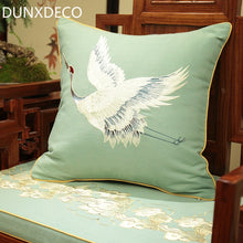 Load image into Gallery viewer, Cushion Cover Sofa Decorative Pillow Case Chinese Style Flying Crane Elegant Embroidery Linen Cotton Home Textile