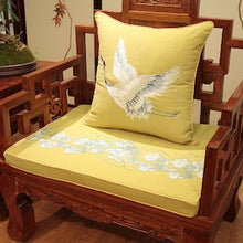 Load image into Gallery viewer, Cushion Cover Sofa Decorative Pillow Case Chinese Style Flying Crane Elegant Embroidery Linen Cotton Home Textile