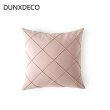 Load image into Gallery viewer, Cushion Cover Decorative Pillow Case Modern Soft Pink Gray Geometric Cross Fold Short Brush Coussin Sofa Decor