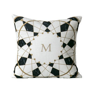 Cushion Cover Decorative Pillow Case Modern Simple White Black Mosaic Soft Coussin Room Sofa Decoration