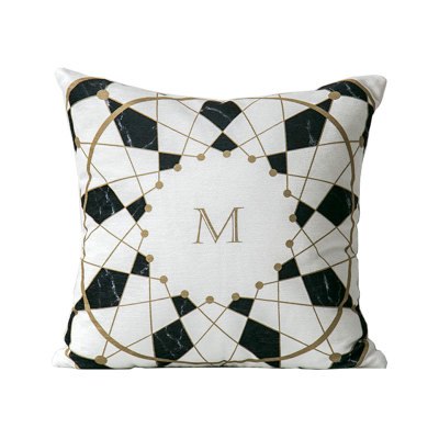 Cushion Cover Decorative Pillow Case Modern Simple White Black Mosaic Soft Coussin Room Sofa Decoration