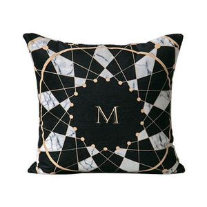 Cushion Cover Decorative Pillow Case Modern Simple White Black Mosaic Soft Coussin Room Sofa Decoration