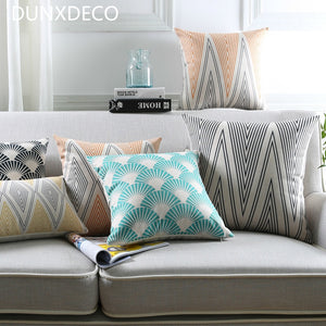 Cushion Cover Decorative Pillow Case Modern Fresh Nordic Geometric Lines Art Coussin Sofa Room Decoration