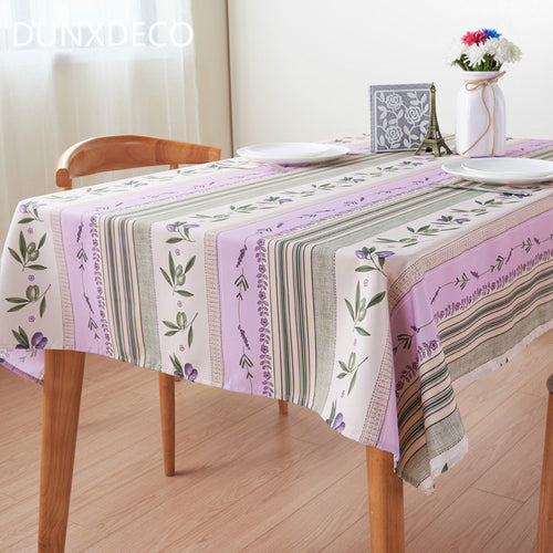 Tablecloth Water Oil Proof Table Cover Fabric Vintage Country Style Stripe Flora Oliver Plants Print Bar Store Decor